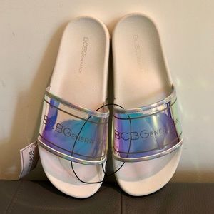 BCBGeneration Women Holographic Slides